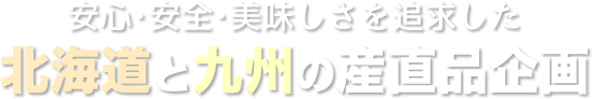 手作りで提案する　北海道と九州の産直品企画